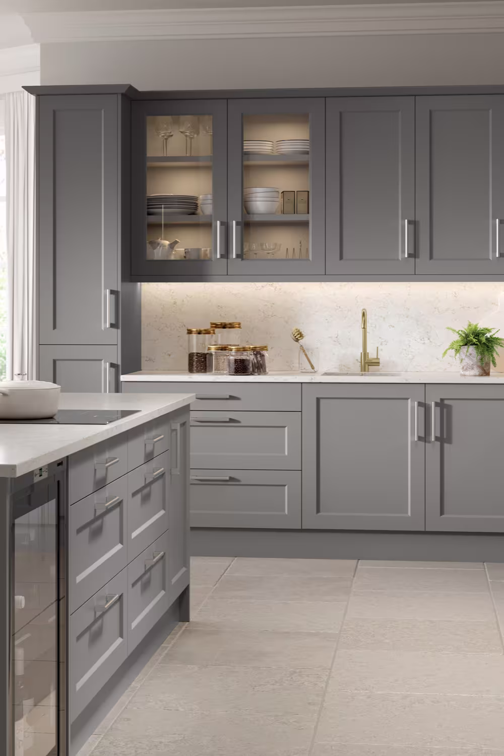 Richmond Supermatt Dust Grey kitchen door